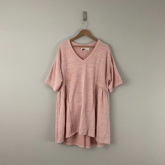 Free People Beach Pale Pink Stone Harbor Babydoll Mini Dress Size Medium - Picture 1 of 6